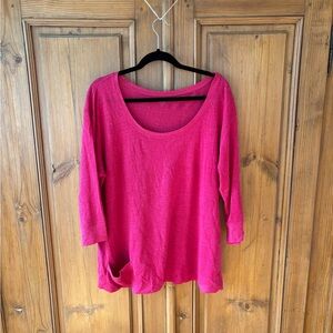 Eileen Fisher slub linen top. Size XL